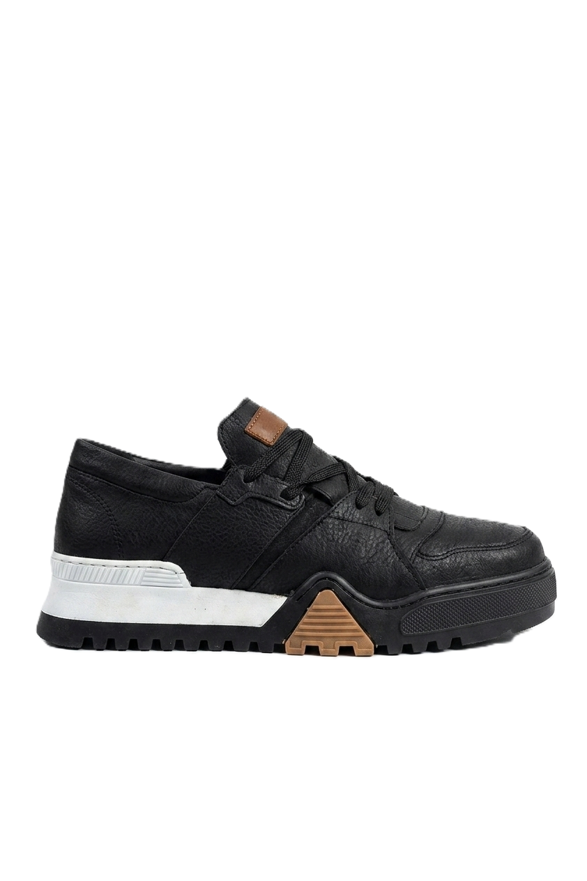 Warrem Yüksek Kalite Tarz Erkek Sneakers Siyah Beyaz