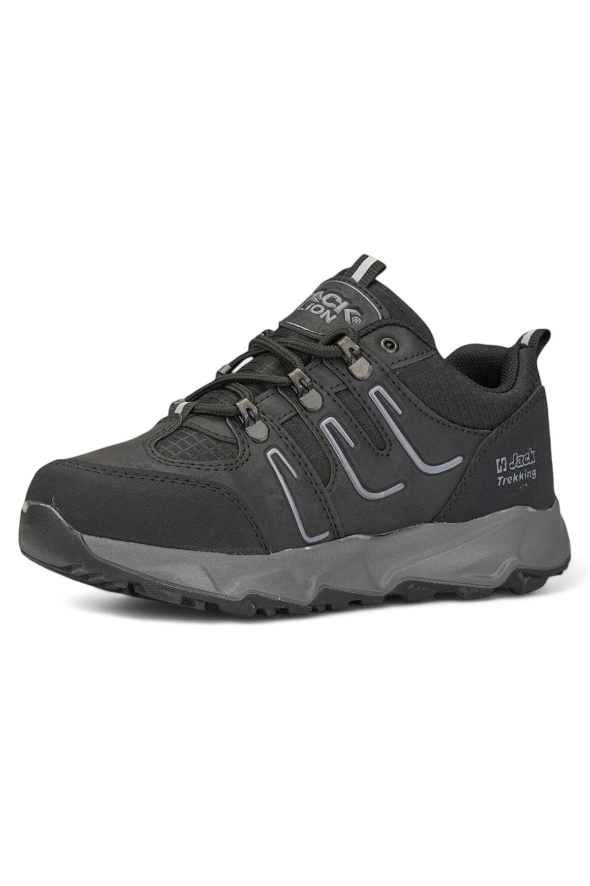 J24 Waterproof Erkek Trekking Outdoor Ayakkabı Siyah Füme