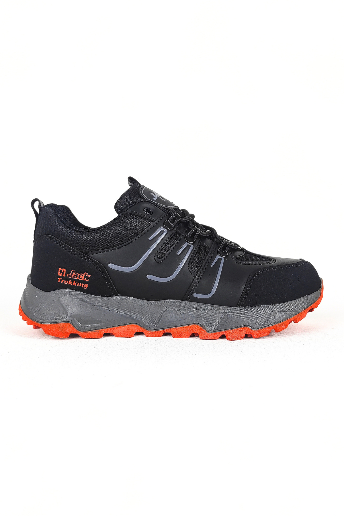 J24 Waterproof Erkek Trekking Outdoor Ayakkabı Siyah Turuncu