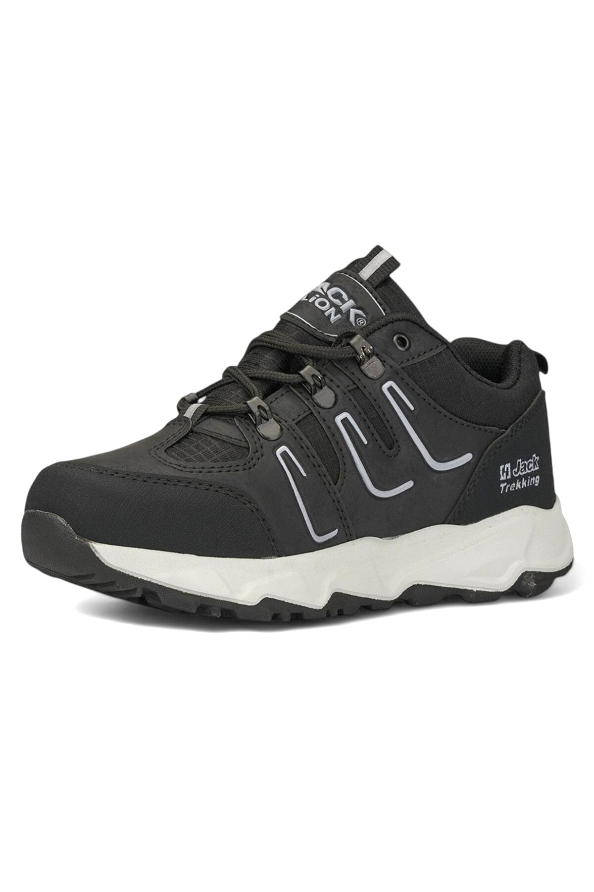 J24 Waterproof Erkek Trekking Outdoor Ayakkabı Siyah Beyaz