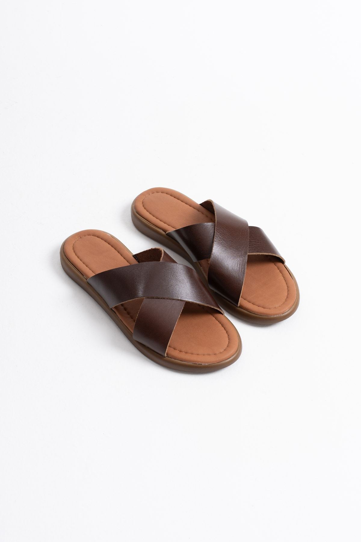 Weasley Premium Bitter Brown Genuine Leather Slippers
