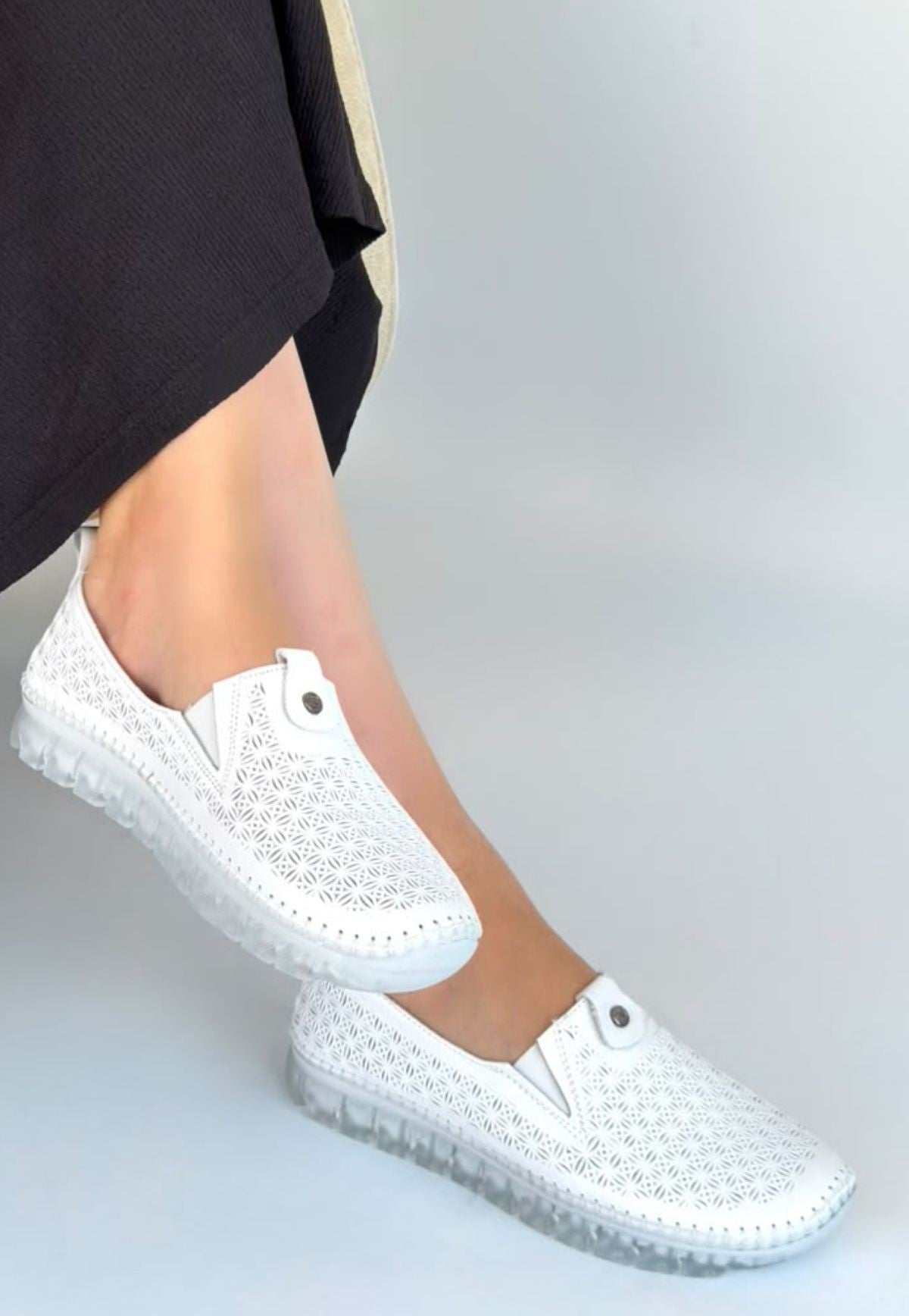 Wens Hakiki Deri Ortopedik Beyaz Günlük Kadın Ayakkabı
