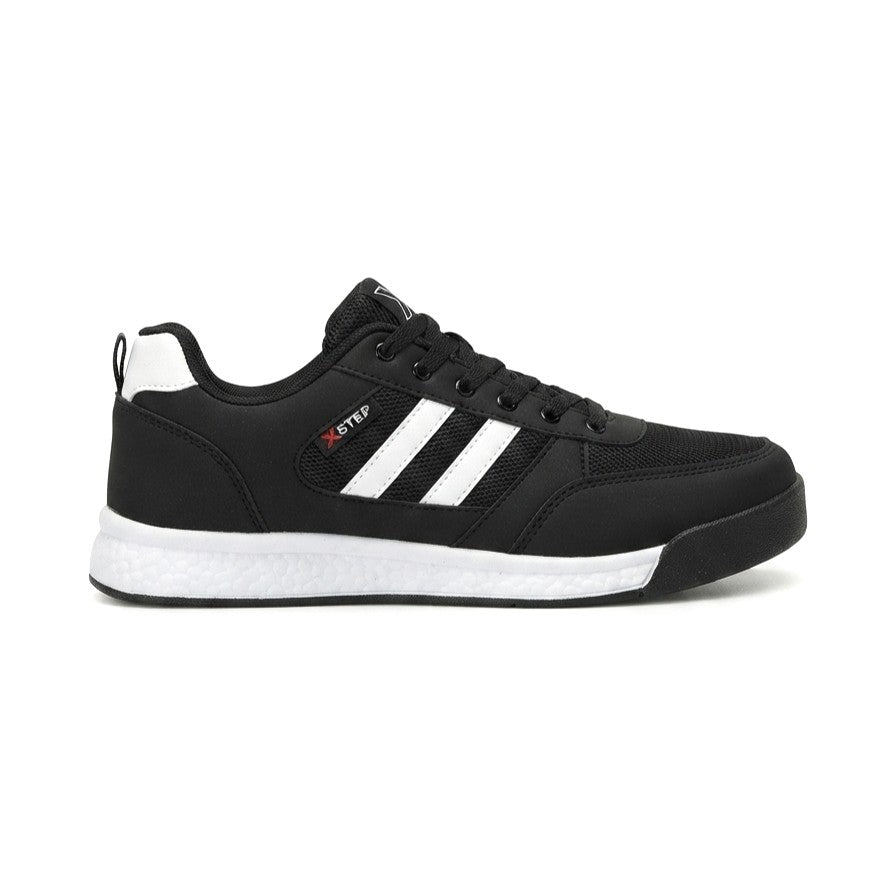 X24 Ortopedik Taban Çizgili Unisex Yazlık Siyah Beyaz Rengi Spor Ayakkabı