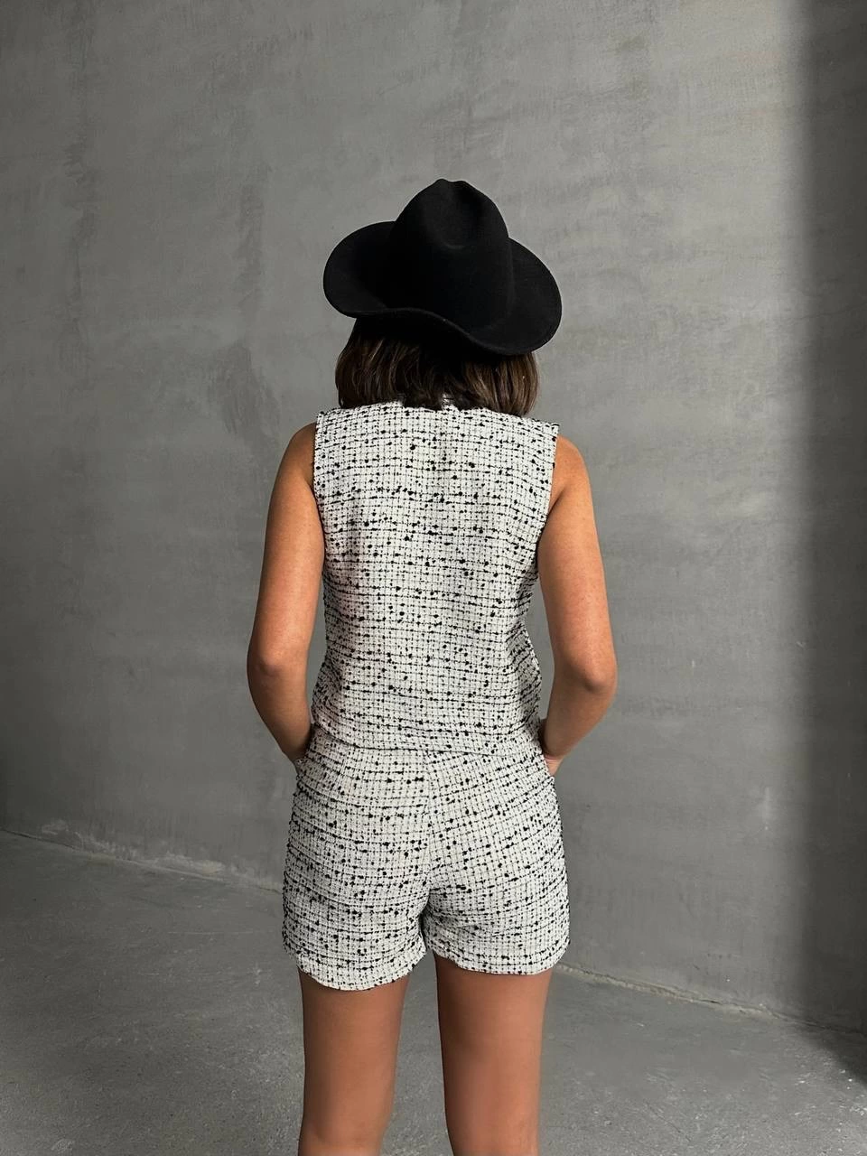 Vest and Shorts Set White