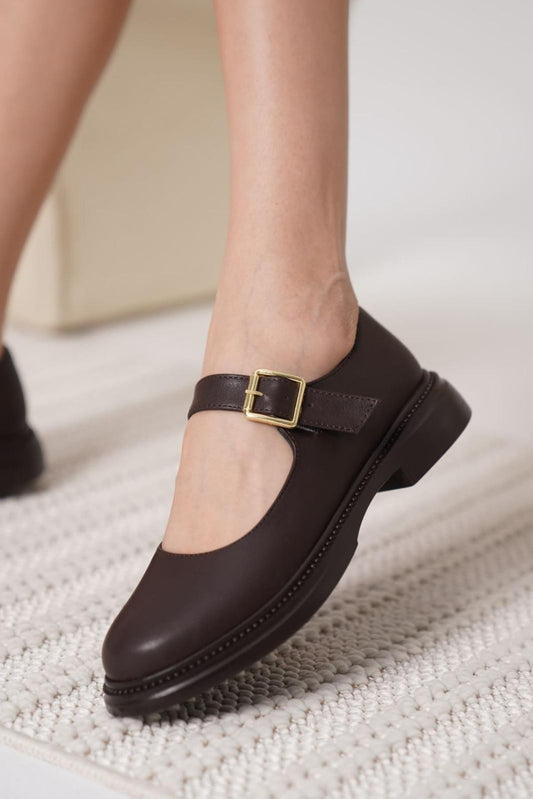 Yoko Premium Kahverengi Oxford Ayakkabı