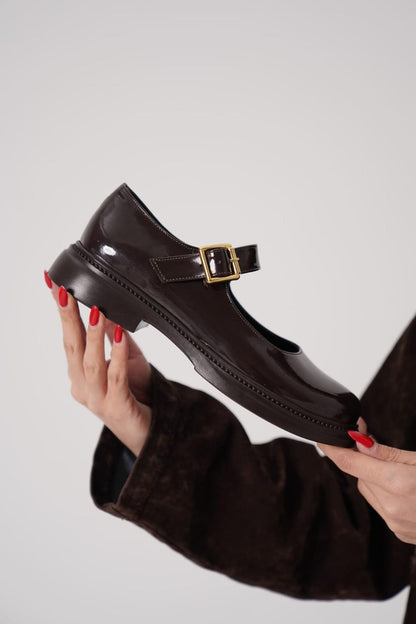 Premium Kahverengi Rugan Oxford Ayakkabı