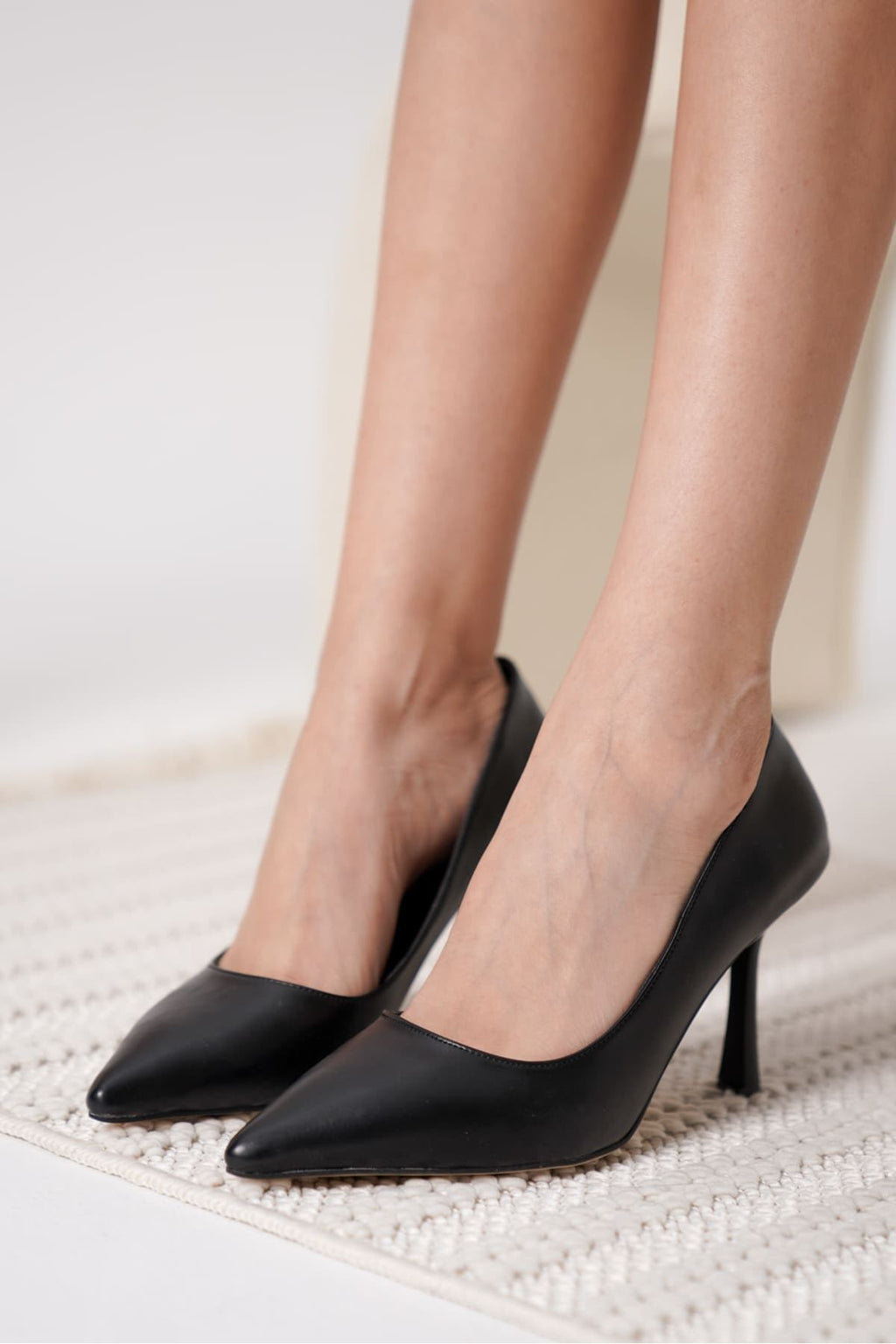 ZR08MS26 Premium Kadın Mat Siyah Stiletto 8 cm