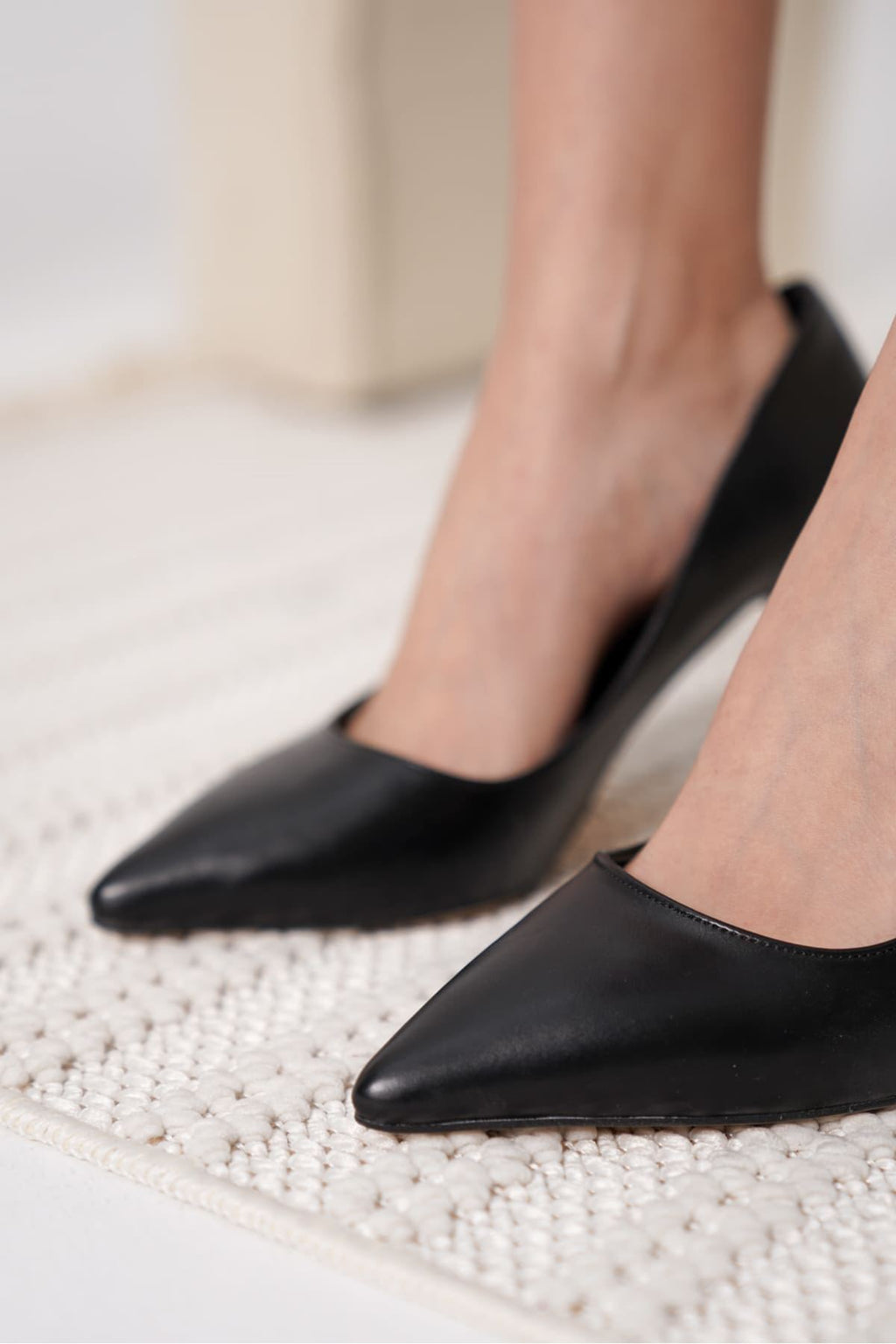 ZR08MS26 Premium Kadın Mat Siyah Stiletto 8 cm