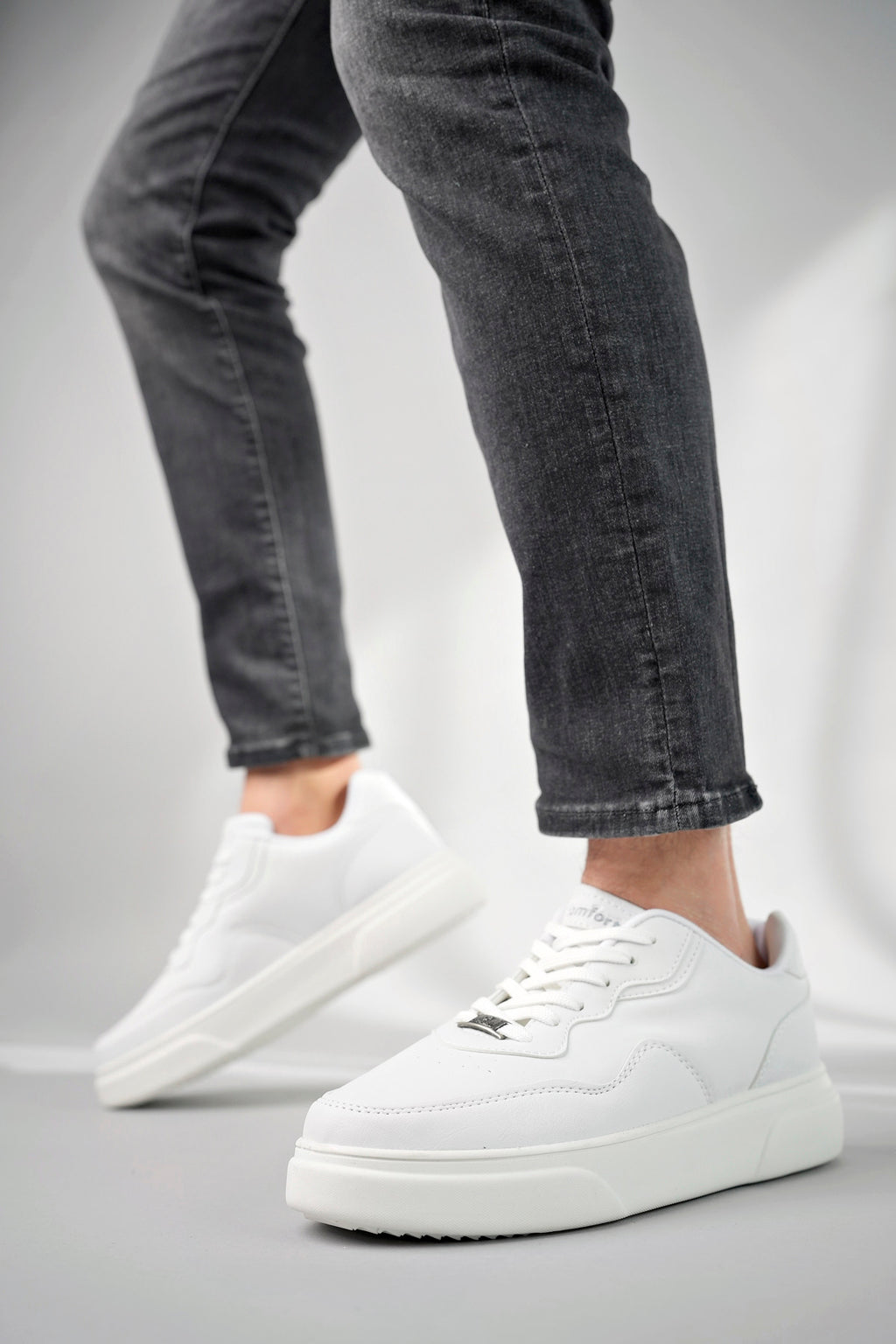 Jack Günlük Rahat Kalın Taban Beyaz Erkek Spor Ayakkabı