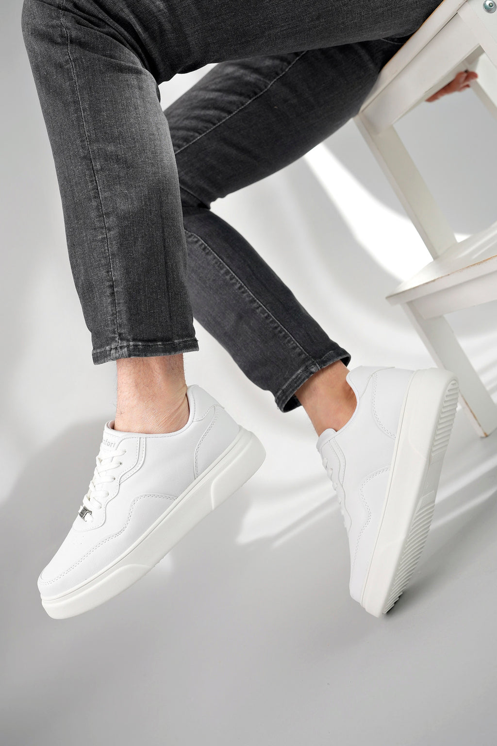 Jack Günlük Rahat Kalın Taban Beyaz Erkek Spor Ayakkabı