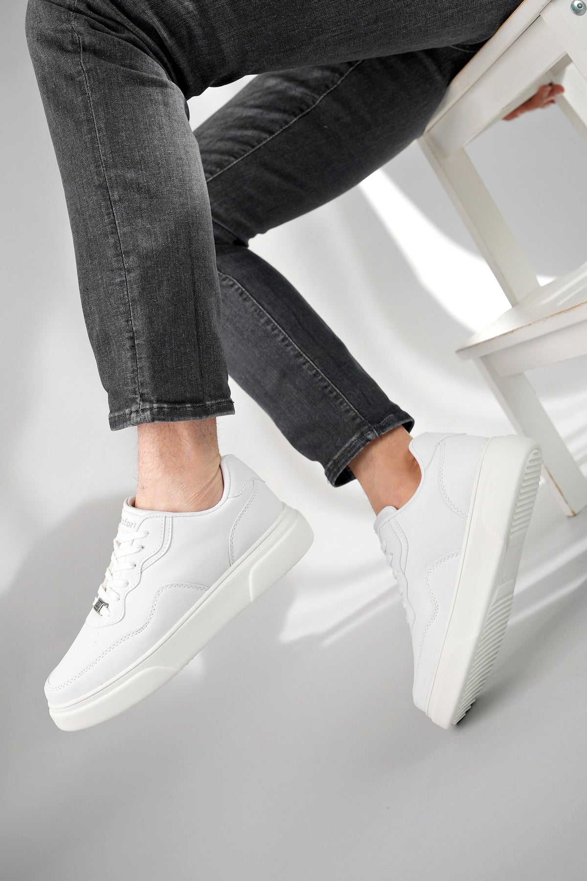 Jack Günlük Rahat Kalın Taban Beyaz Erkek Spor Ayakkabı