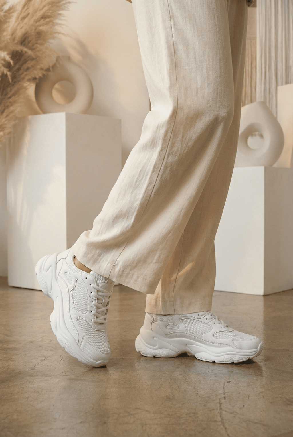 ZRN-152 Premium Ortopedik Beyaz Kadın Sneaker