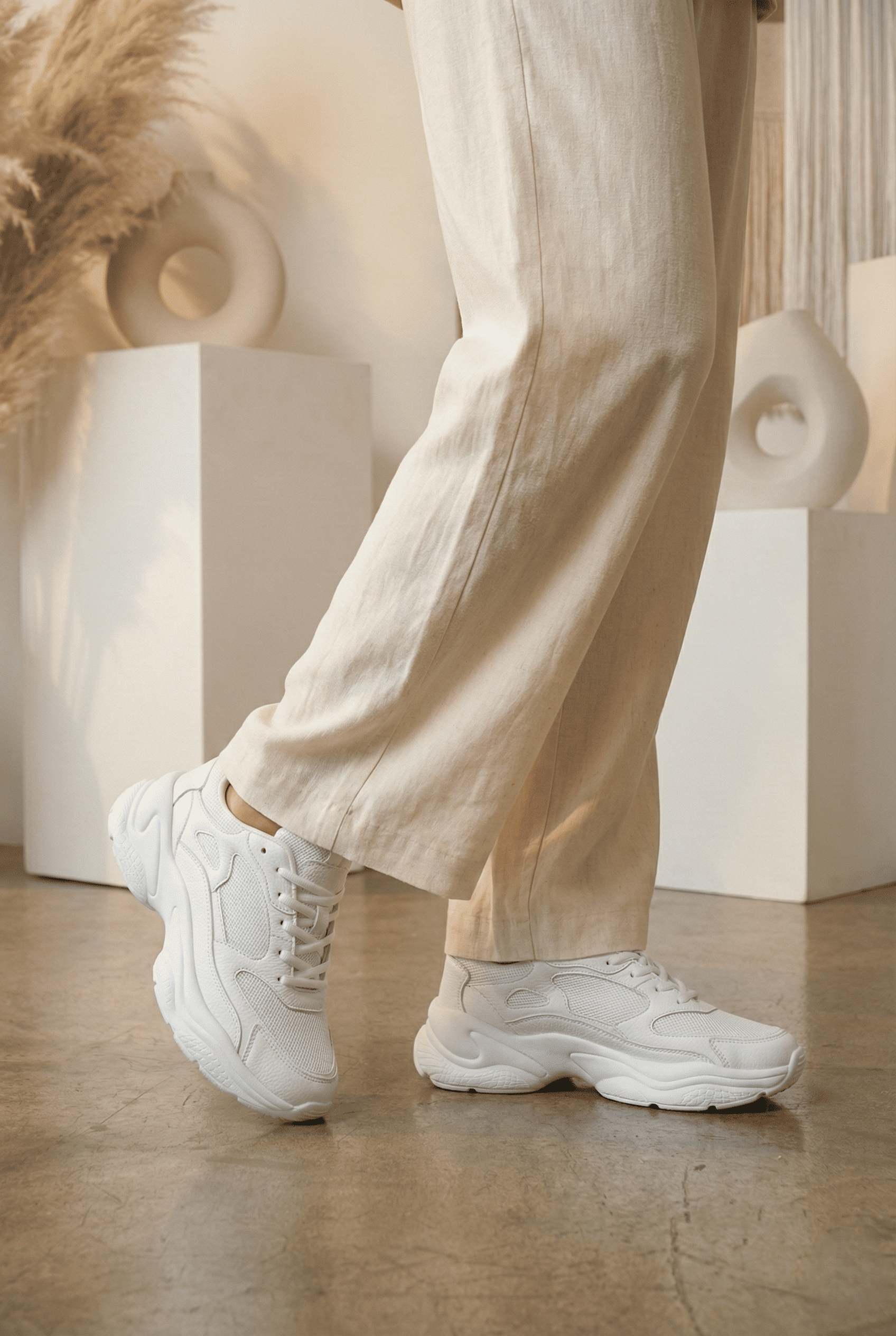 ZRN-152 Premium Ortopedik Beyaz Kadın Sneaker