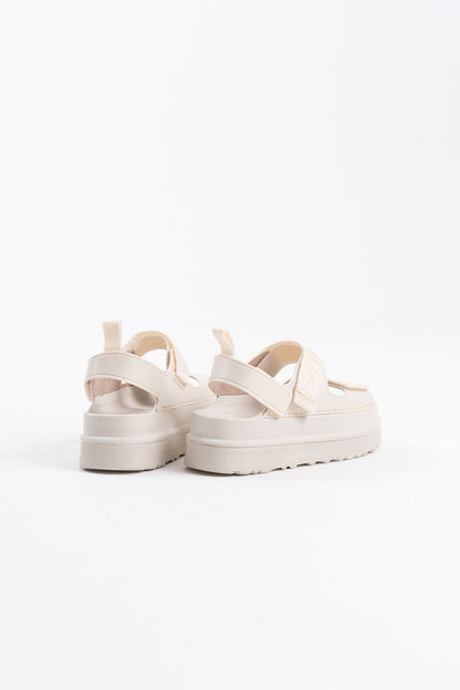 Zeta Premium Velcro Beige Women's Sandals