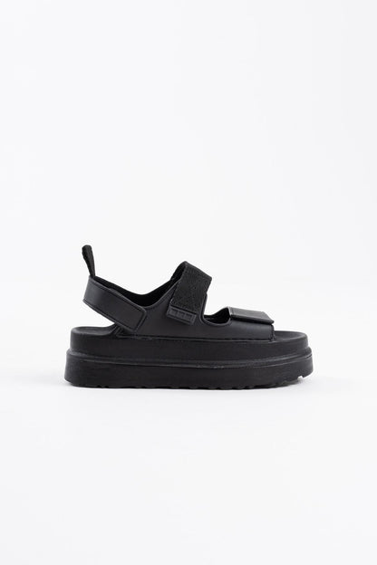 Zeta Premium Velcro Black Women's Sandals