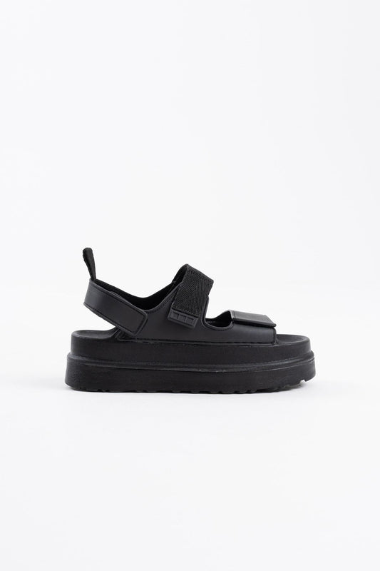 Zeta Premium Velcro Black Women's Sandals