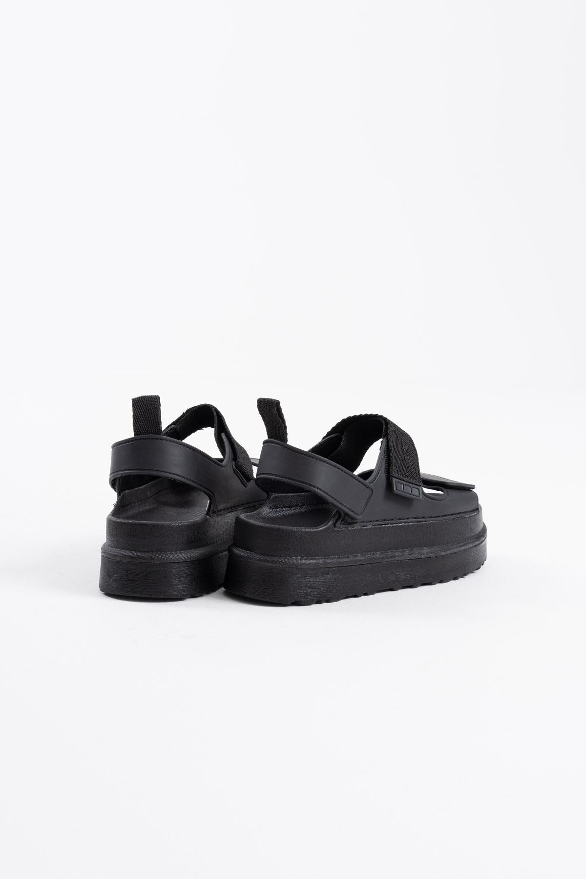 Zeta Premium Velcro Black Women's Sandals