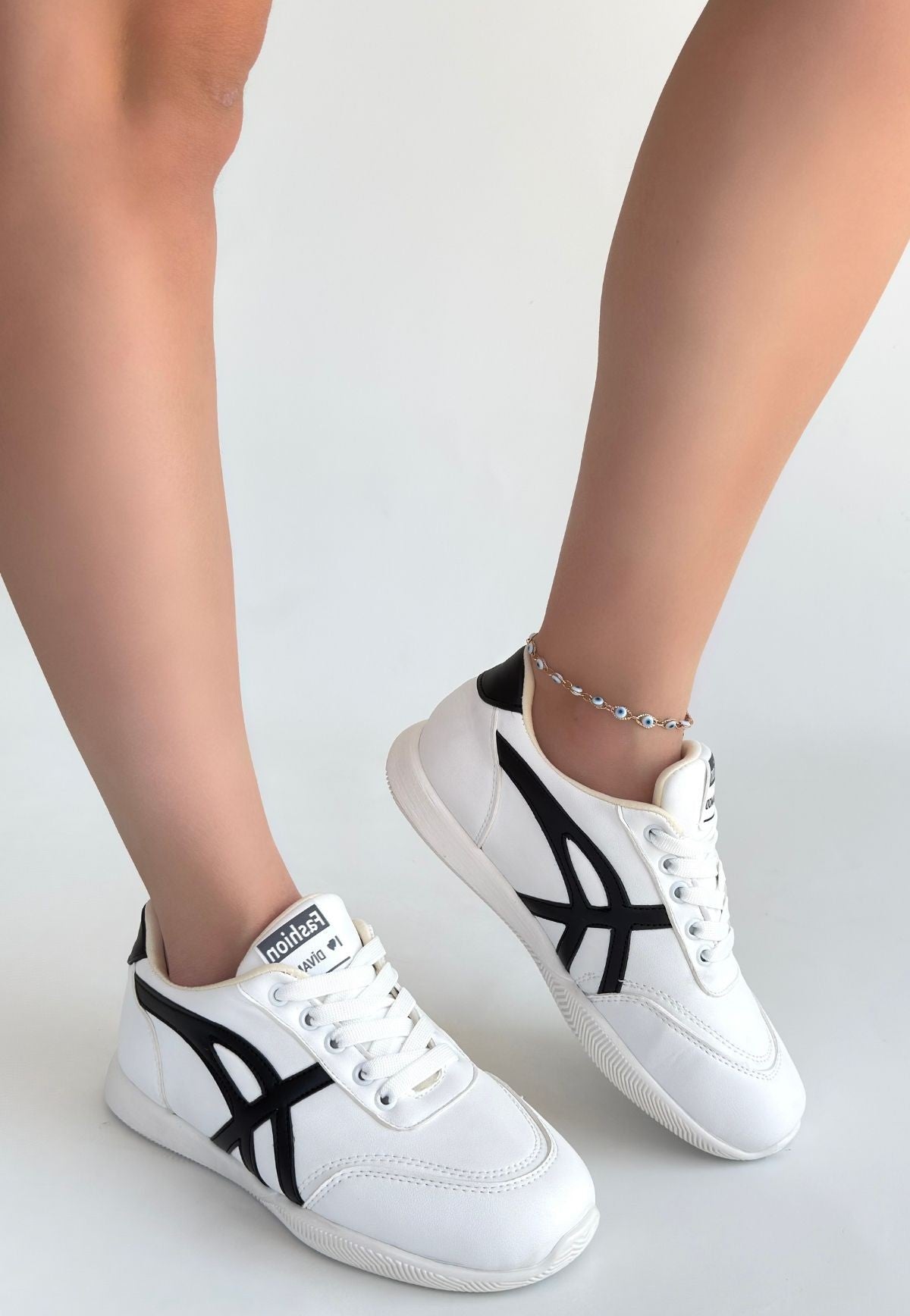 Zlay Premium Beyza Siyah Bağcıklı Rahat Spor Ayakkabı