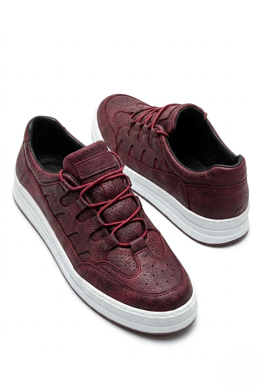 ZRC040 Yüksek Kalite Comfort Erkek Ayakkabı Spor Ayakkabı Bordo
