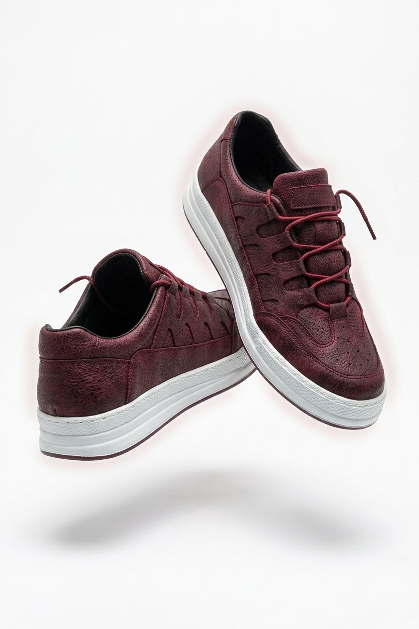 ZRC040 Yüksek Kalite Comfort Erkek Ayakkabı Spor Ayakkabı Bordo