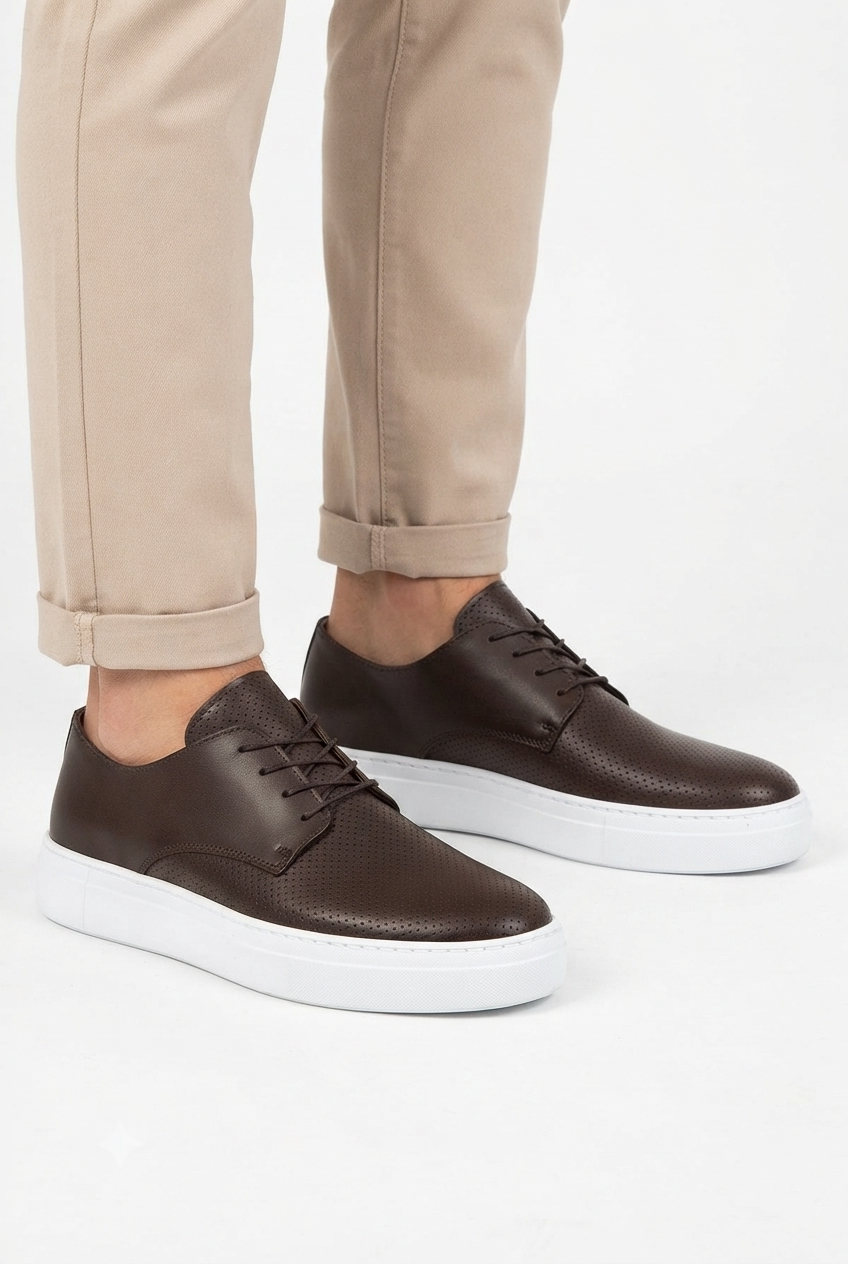 ZRC061 Premium Casual Günlük Comfort Erkek Klasik Ayakkabı Kahve