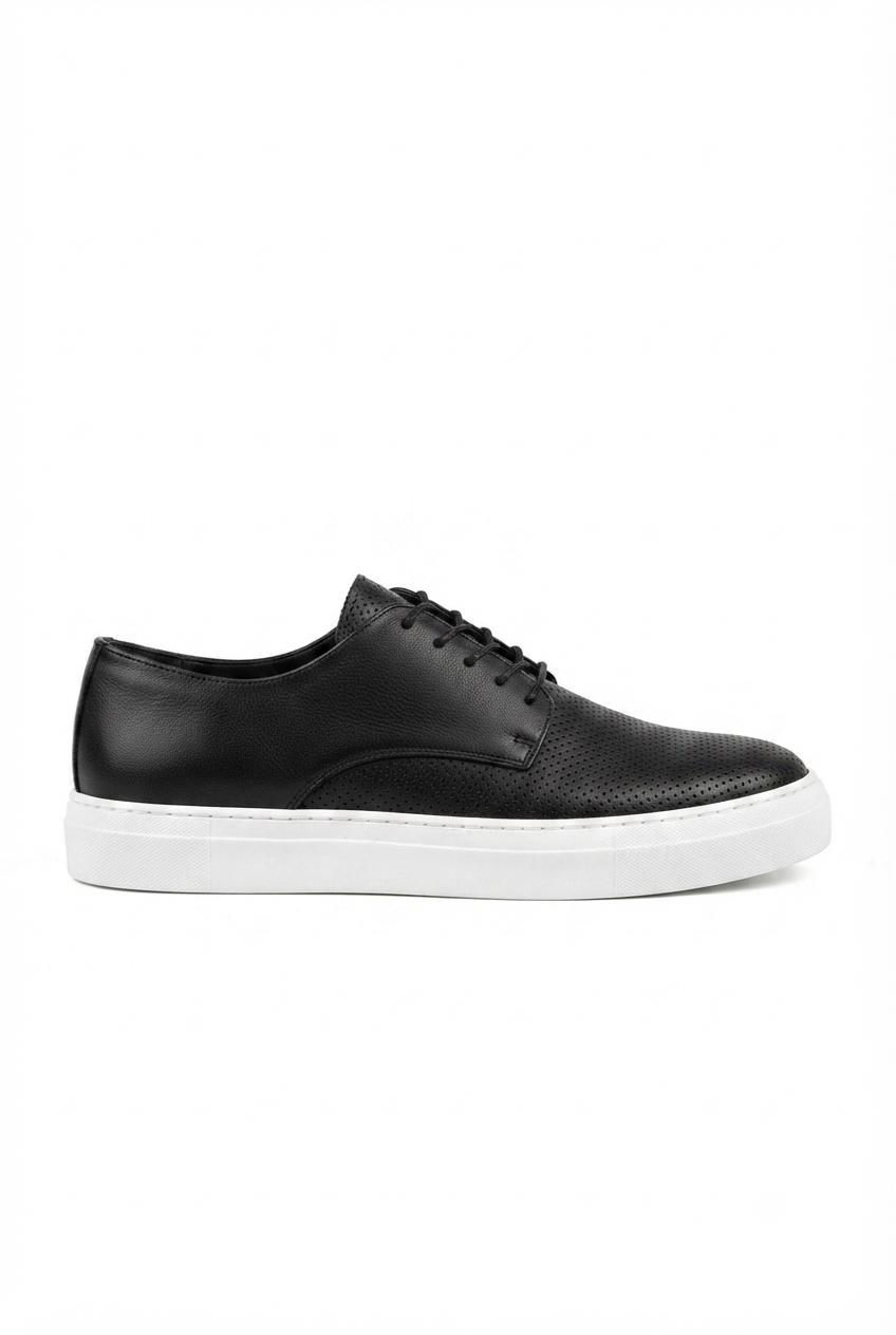 ZRC061 Premium Casual Günlük Comfort Erkek Klasik Ayakkabı Siyah Beyaz