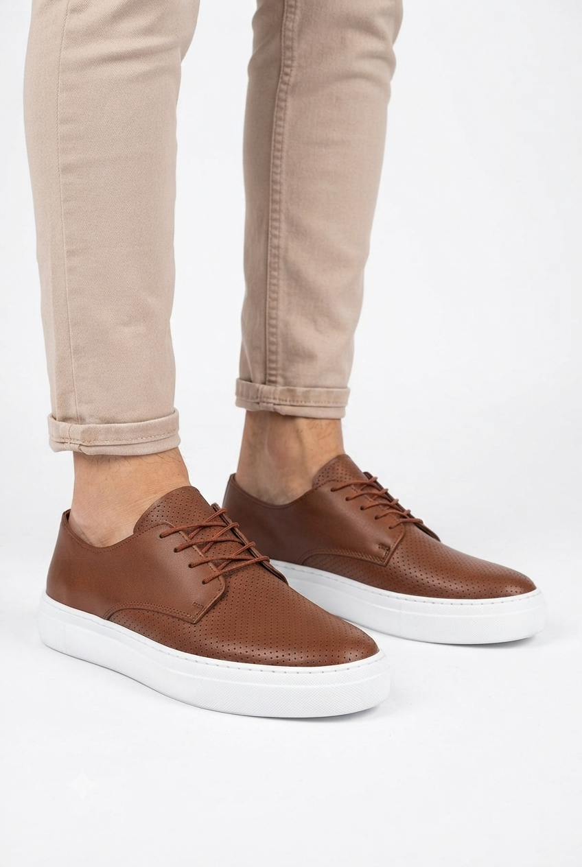 ZRC061 Premium Casual Günlük Comfort Erkek Klasik Ayakkabı Taba