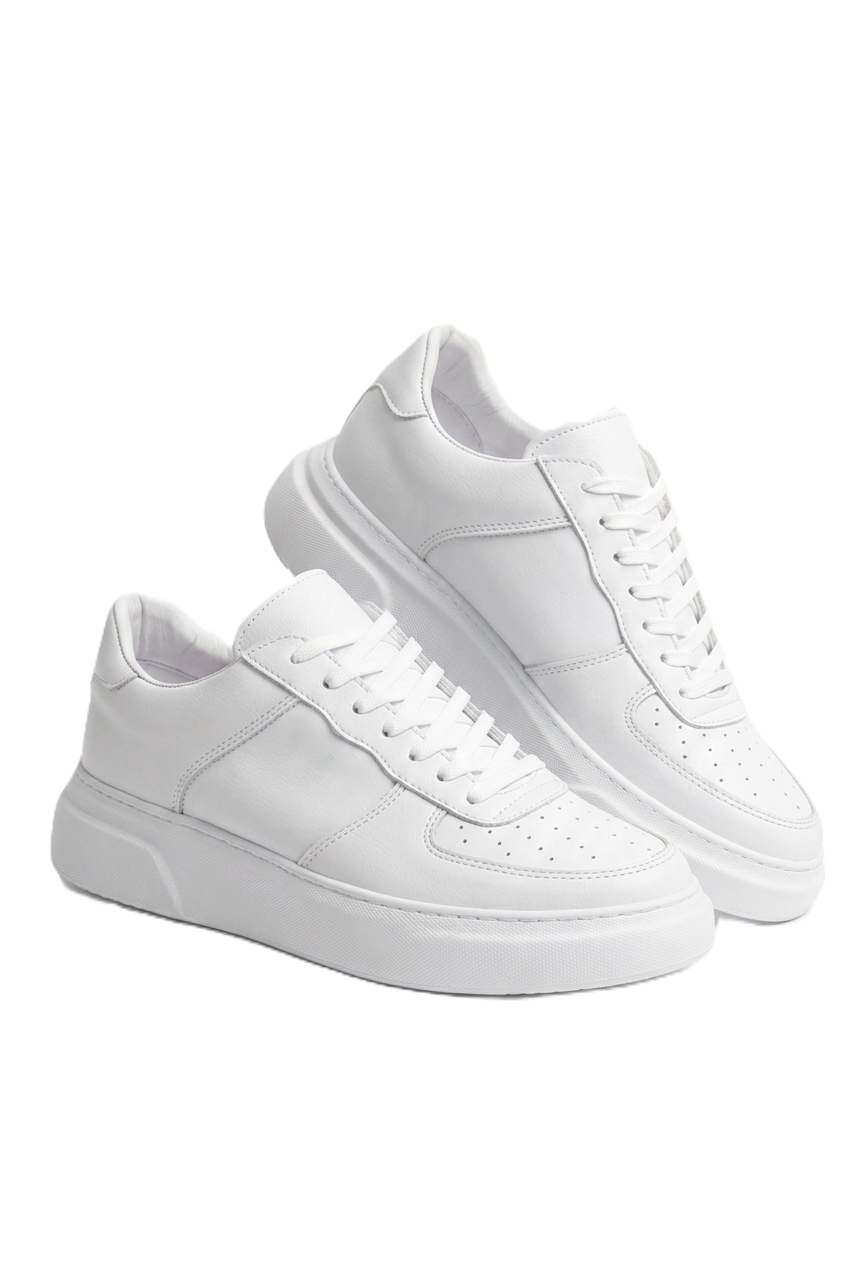 ZRC087 Premium Bağcıklı Casual Erkek Sneaker Beyaz