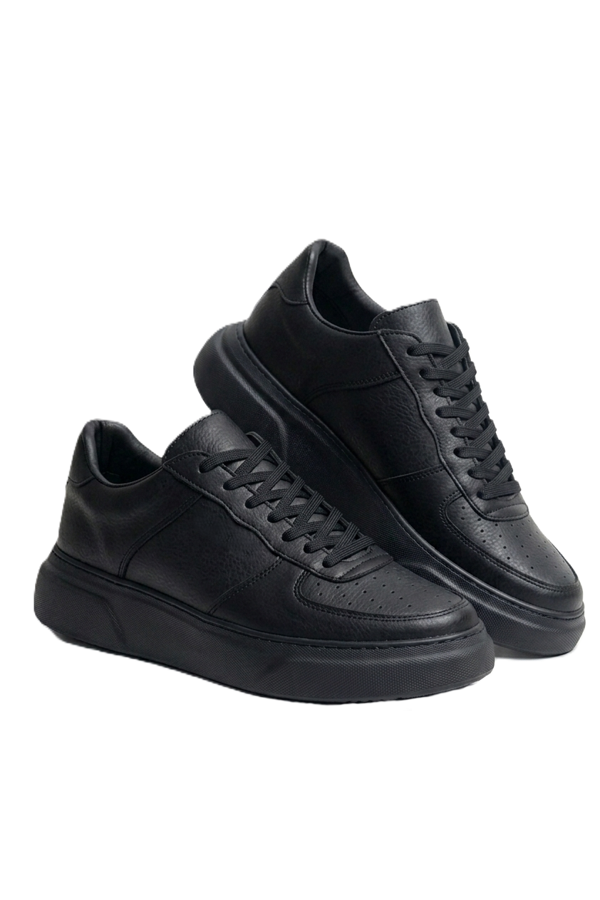 ZRC087 Premium Bağcıklı Casual Erkek Sneaker Siyah