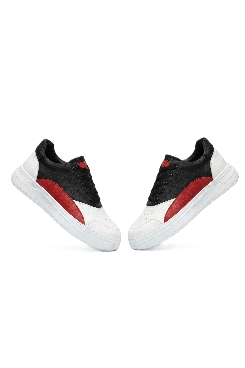 ZRC115 Premium Günlük Erkek Spor Sneaker Beyaz Kırmızı