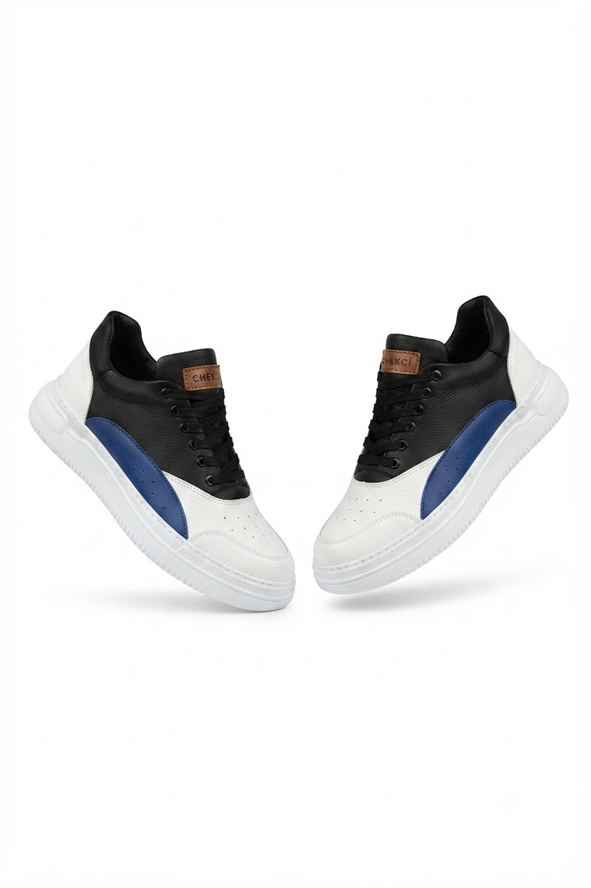 ZRC115 Premium Günlük Erkek Spor Sneaker Beyaz Mavi