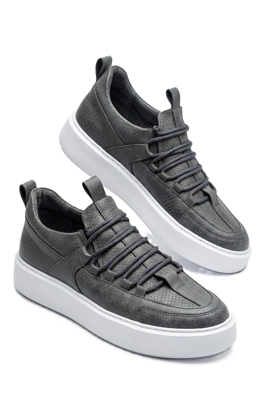 ZRC159 Premium Bağcıklı Ortopedik Erkek Sneaker Antrasit