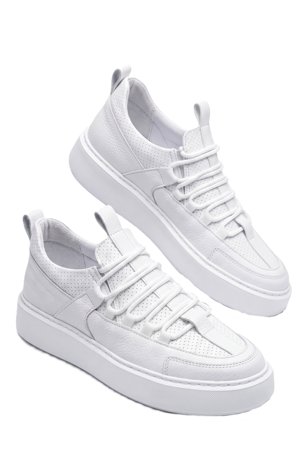 ZRC159 Premium Bağcıklı Ortopedik Erkek Sneaker Beyaz