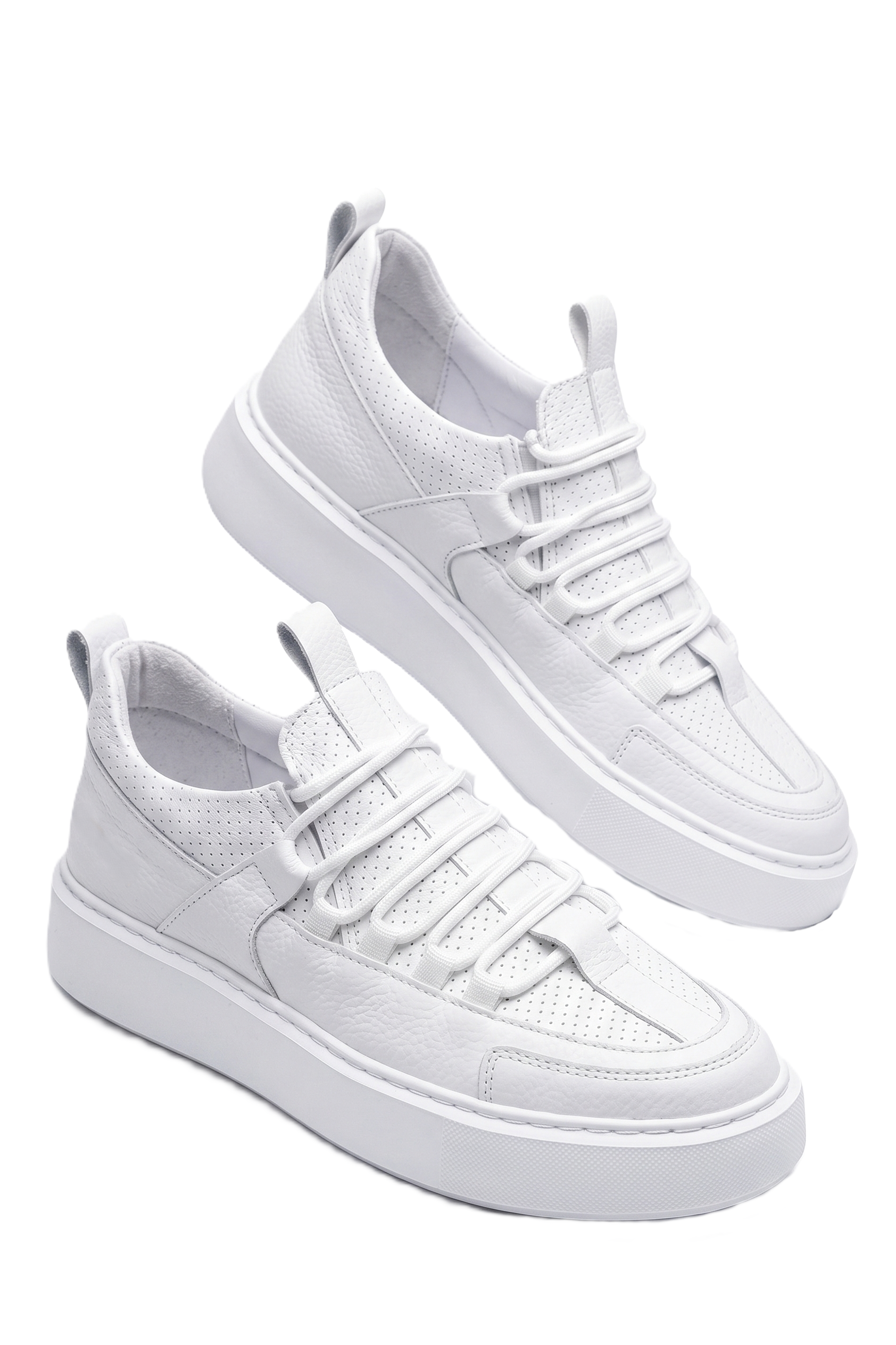 ZRC159 Premium Bağcıklı Ortopedik Erkek Sneaker Beyaz