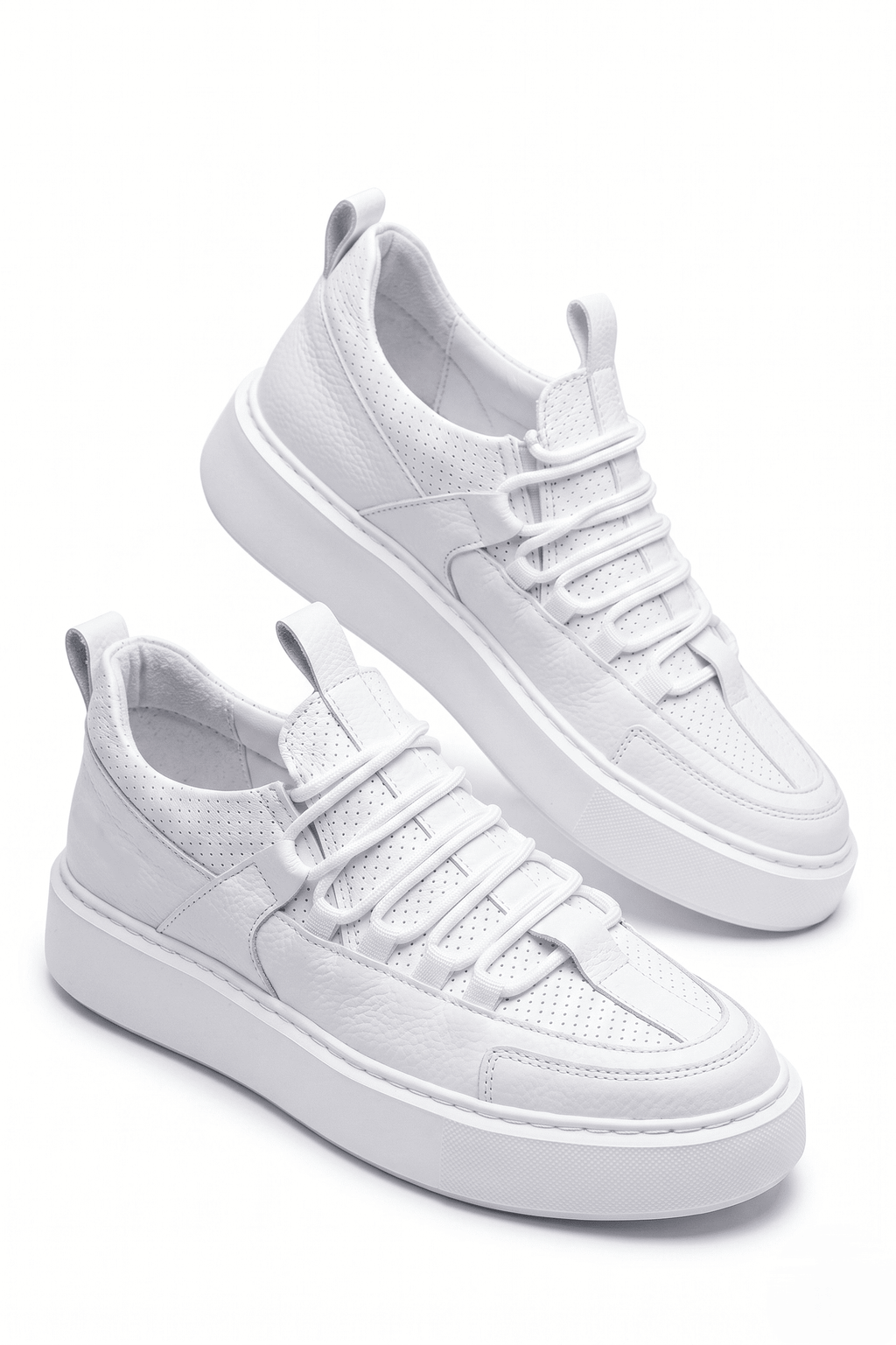 ZRC159 Premium Bağcıklı Ortopedik Erkek Sneaker Beyaz