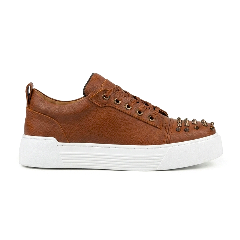 ZRC169 Yüksek Kalite Kalın Taban Bağcıklı Erkek Sneaker Taba