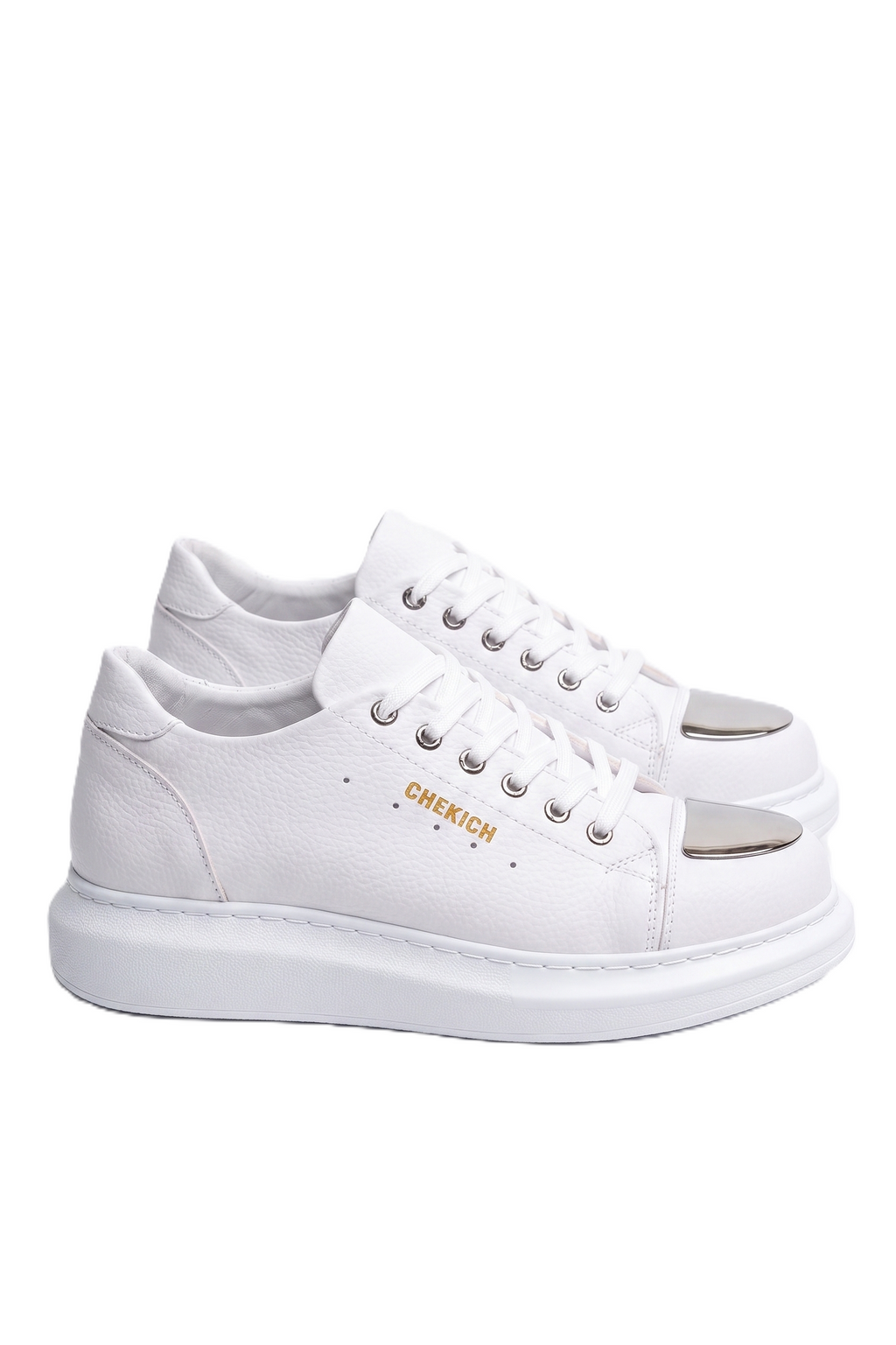 ZRC175 - Premium Mirror Bağcıklı Erkek Sneaker Beyaz