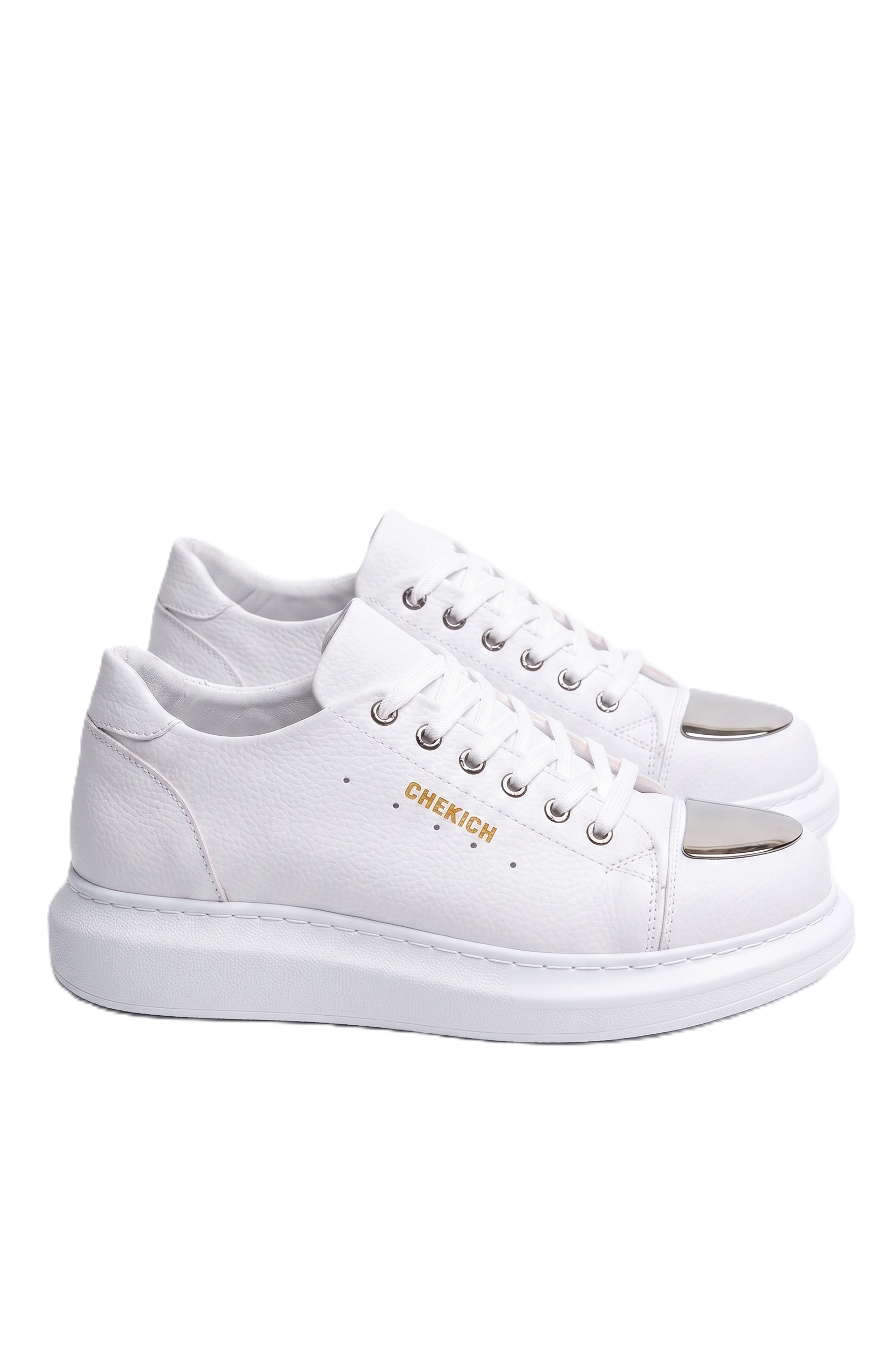 ZRC175 - Premium Mirror Bağcıklı Erkek Sneaker Beyaz