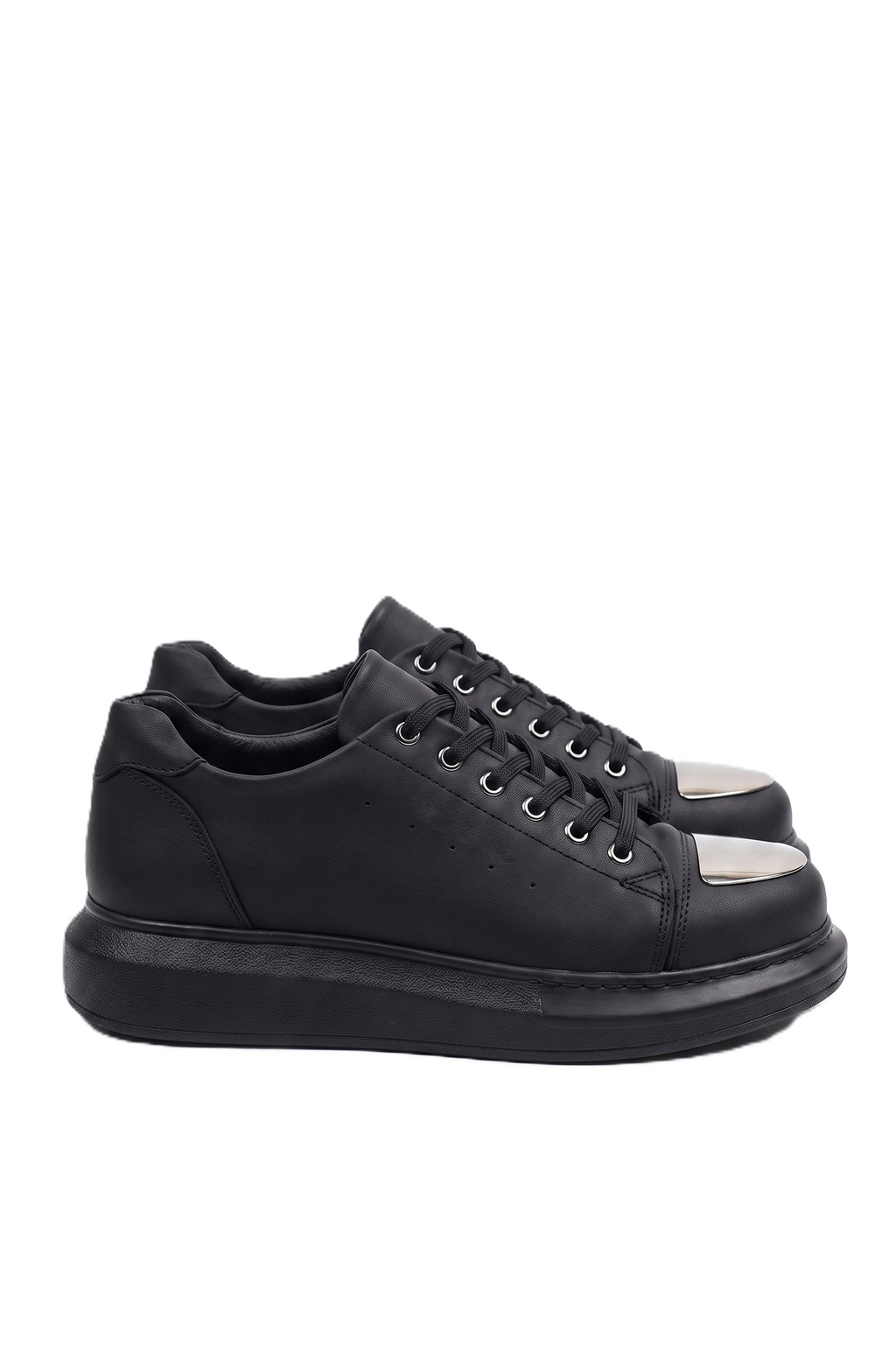 ZRC175 - Premium Mirror Bağcıklı Erkek Sneaker Siyah