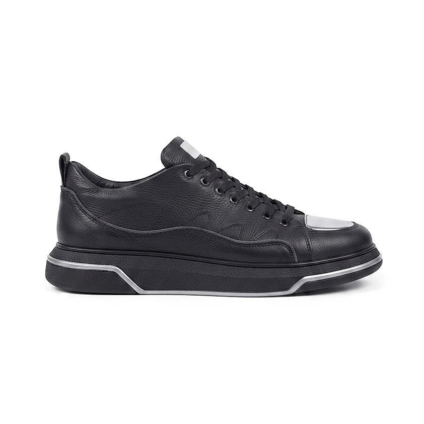 ZRC183 Exclusive Jet Setter Yüksek Kalite Erkek Sneaker Siyah Gümüş