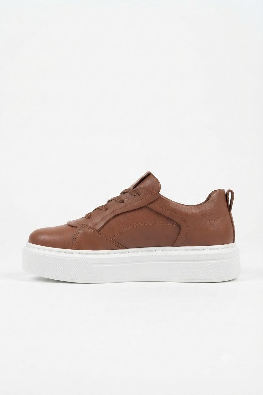 ZRC187 Yüksek Taban 5 cm Ortopedik Taba Kadın Sneakers