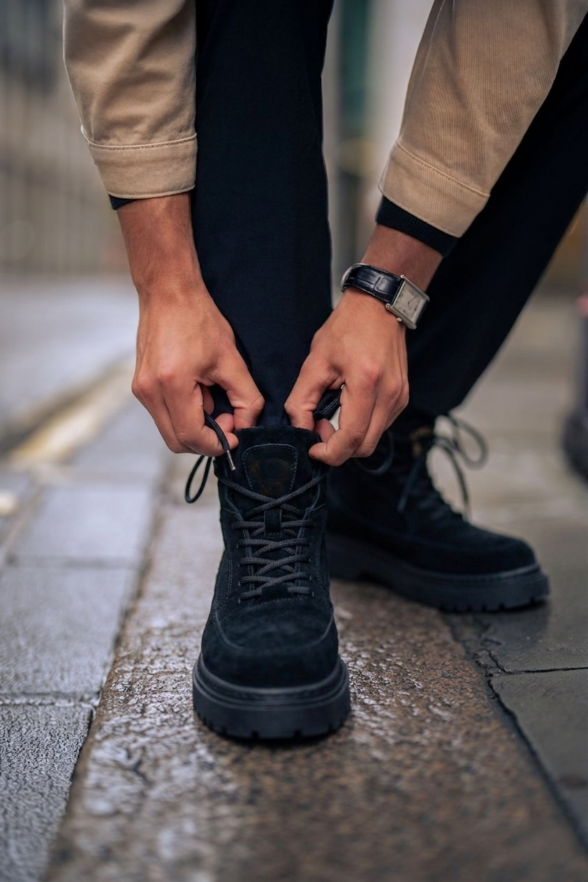 ZRC225 Premium Impact Gore-Tex Erkek Bot Siyah Süet