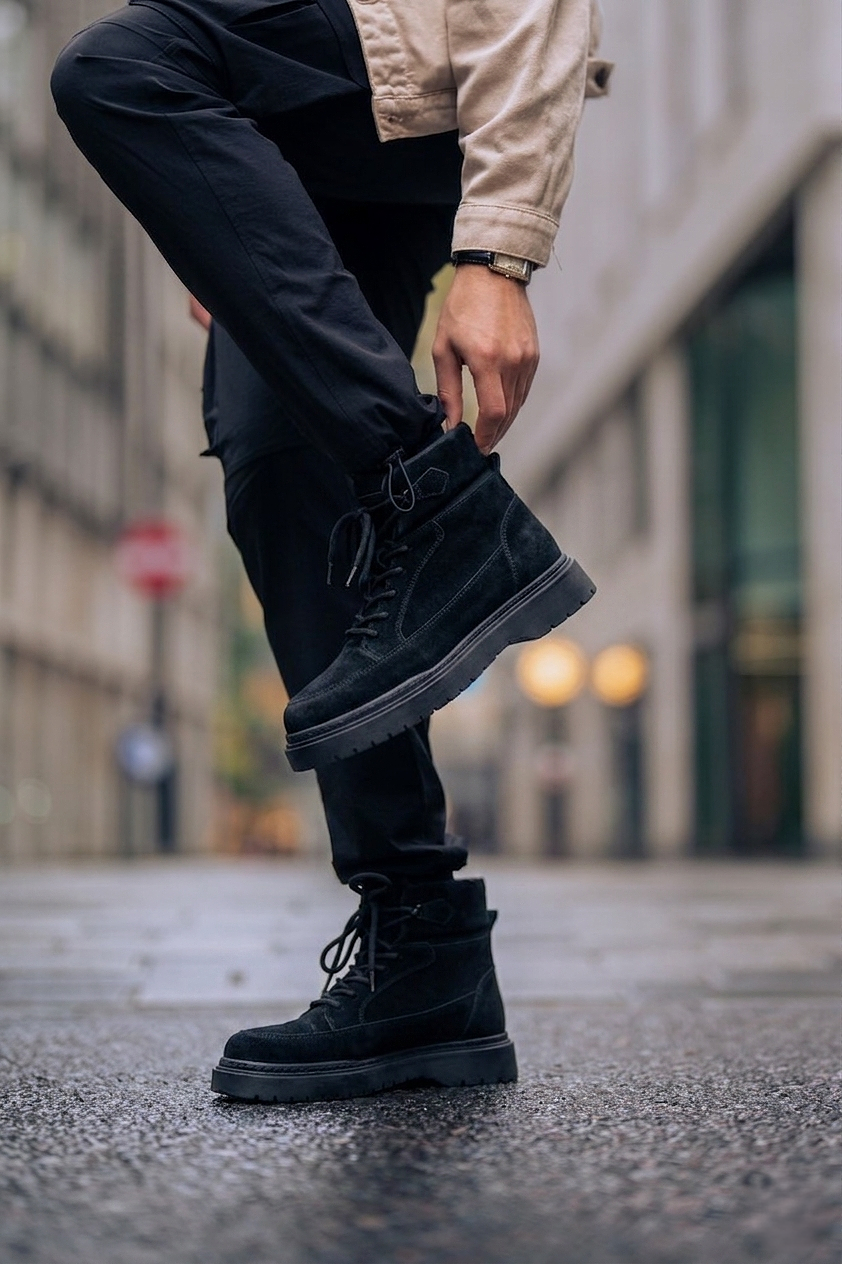 ZRC225 Premium Impact Gore-Tex Erkek Bot Siyah Süet