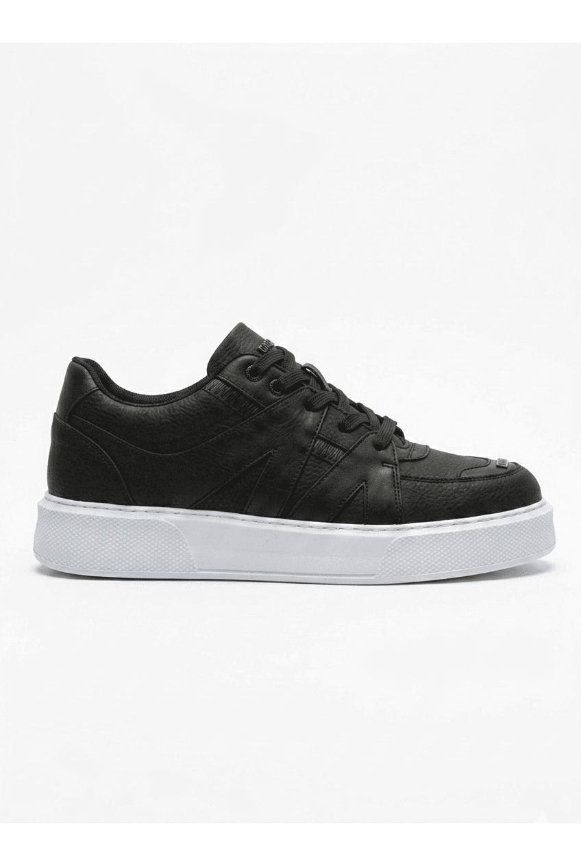 ZRC2407 Yüksek Kalite Kalın Taban Erkek Sneaker Siyah