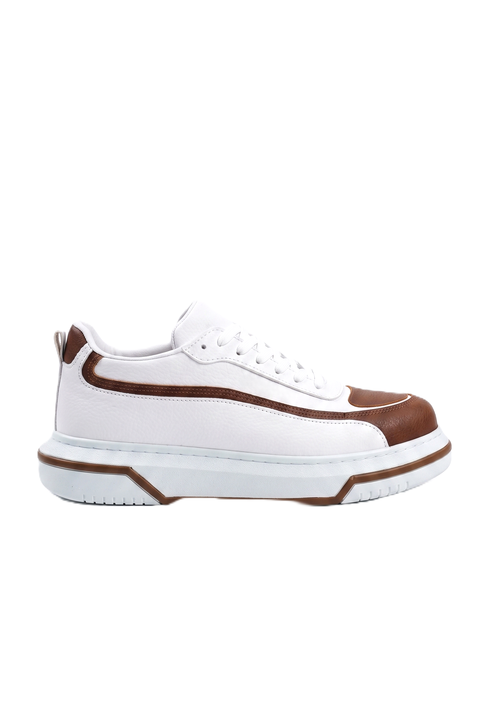 ZRC241X Yüksek Kalite Ortopedik Taban Bağcıklı Erkek Sneaker Beyaz Taba
