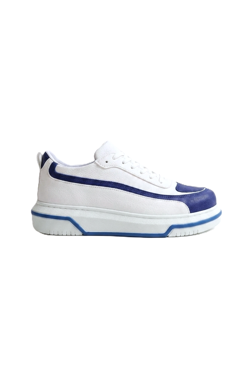 ZRC241X Yüksek Kalite Ortopedik Taban Bağcıklı Erkek Sneaker Sax Beyaz