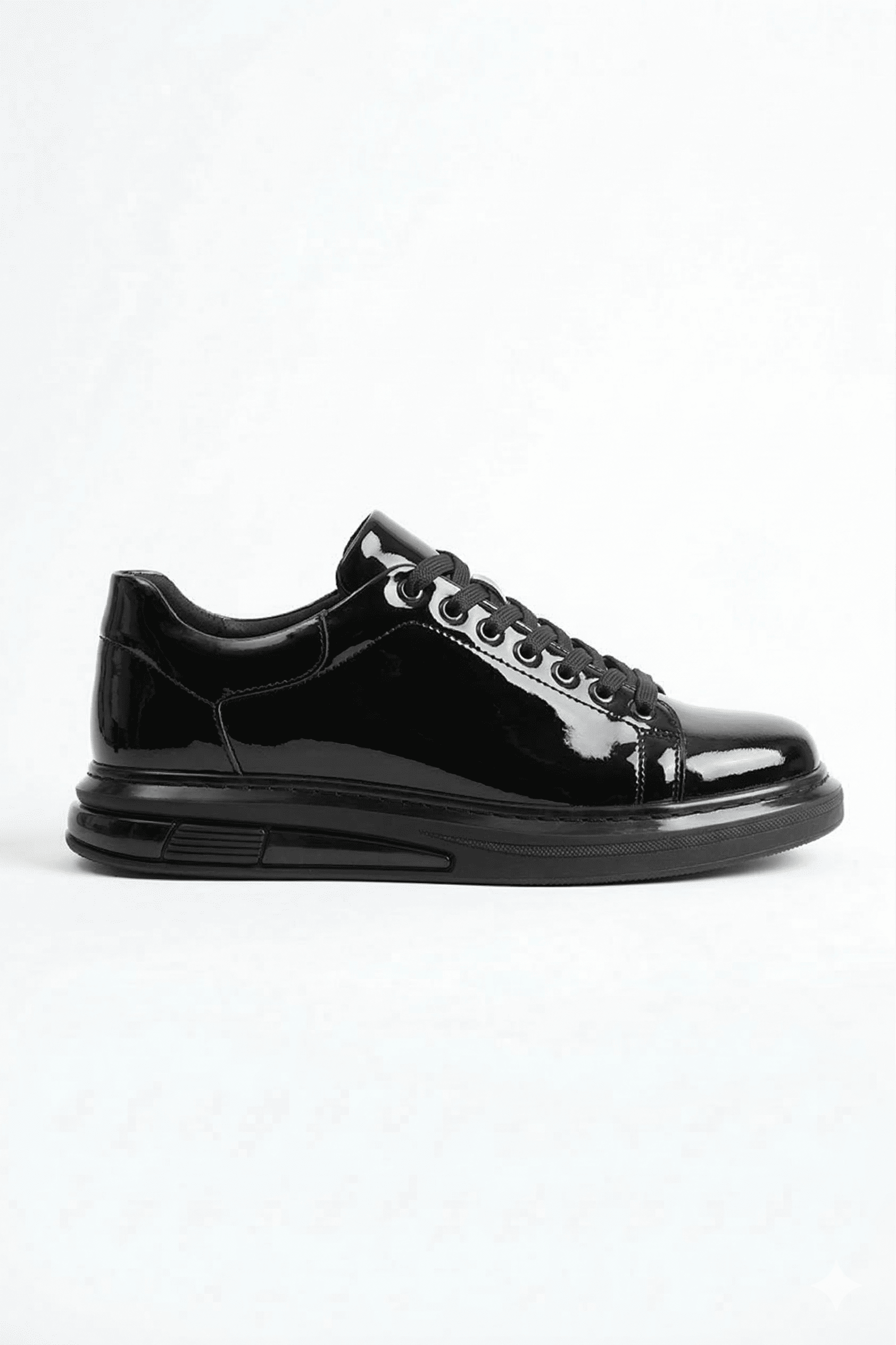 ZRC2457 - Premium Günlük Erkek Casual Sneaker Siyah Rugan