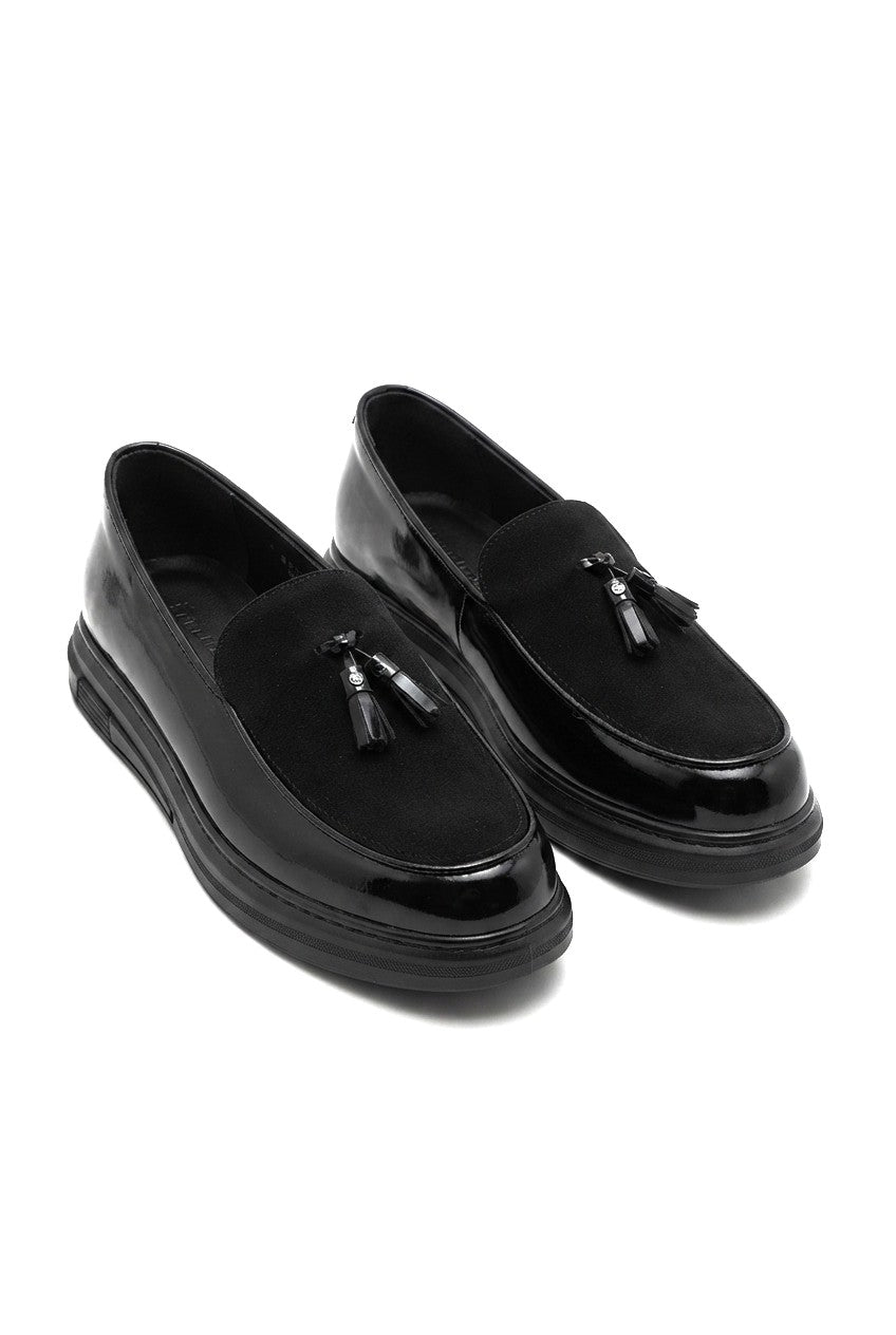 ZRC2502 Premium Men's Loafer Classic Shoes Black Patent Leather