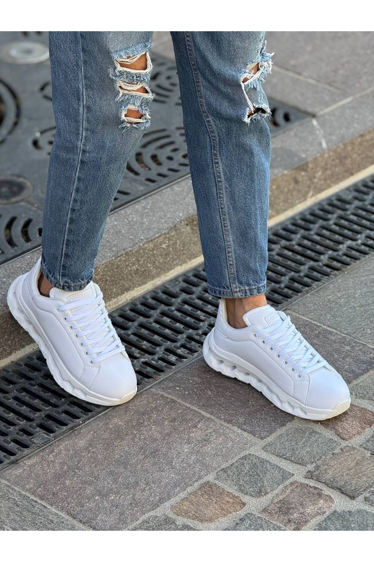 ZRC2533 Premium Özel Taban Erkek Beyaz Sneaker