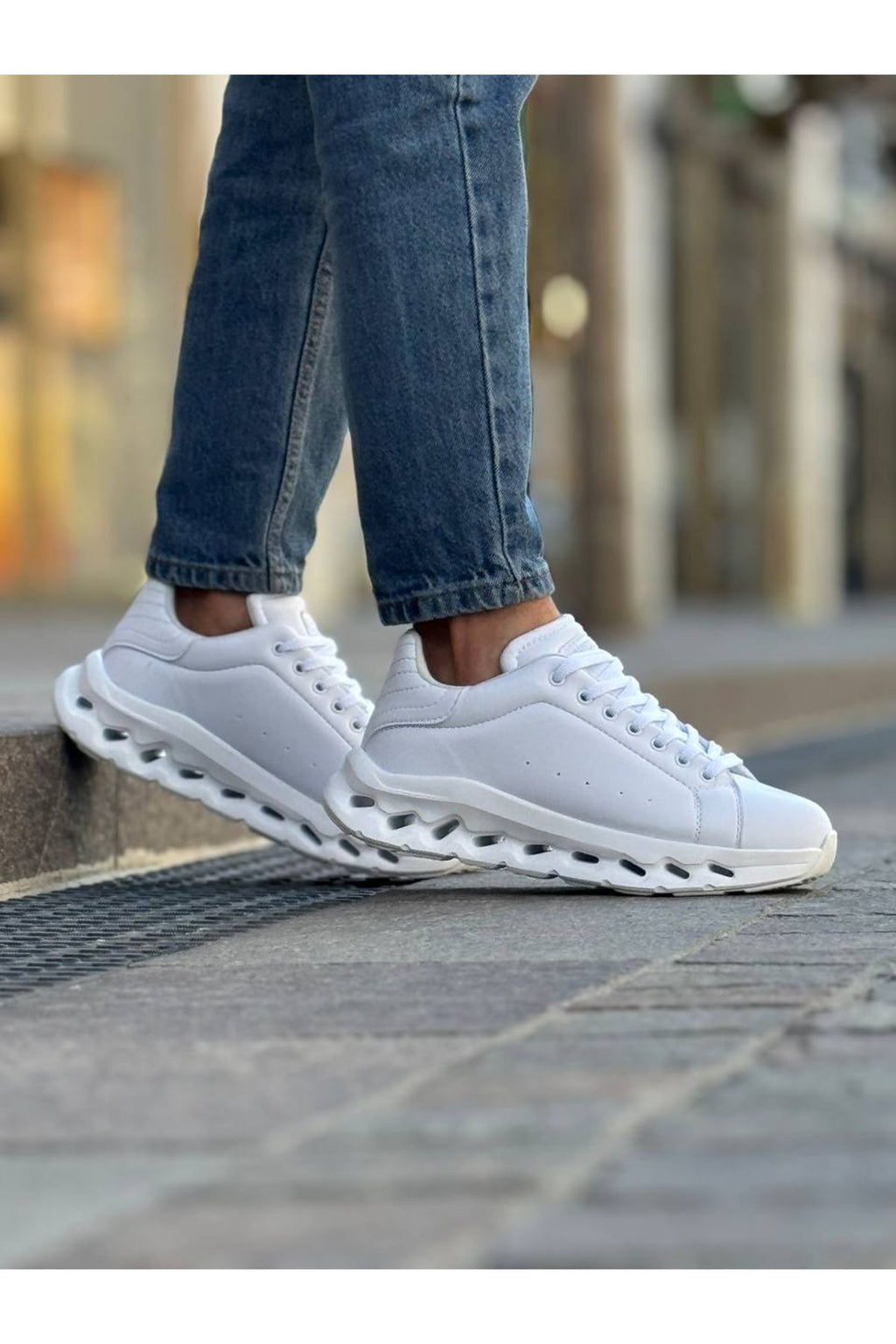 ZRC2533 Premium Özel Taban Erkek Beyaz Sneaker